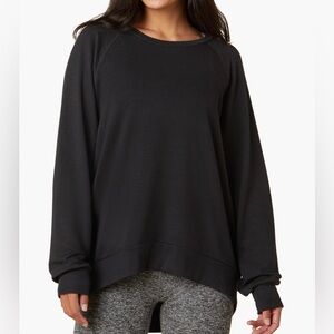 Beyond Yoga Cozy Fleece Saturday Oversized Pullover Long-Sleeve Women’s XS Black